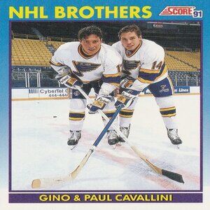 Gino & Paul Cavallini - NHL Brothers - Score '91 Hockey Card